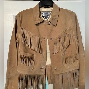 Tan ladies leather jacket